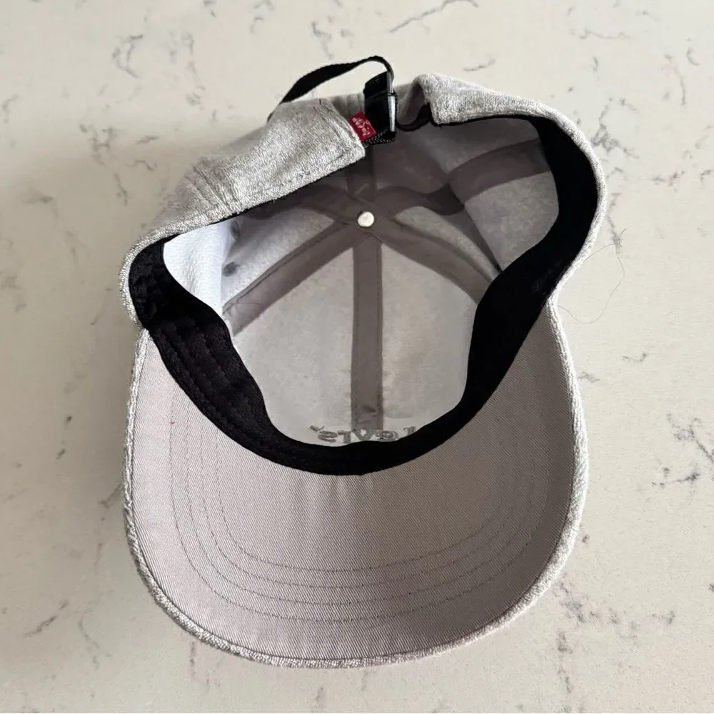Levi's Men's Adjustable Terry Cloth Baseball Cap - Gray, men’s gray hat